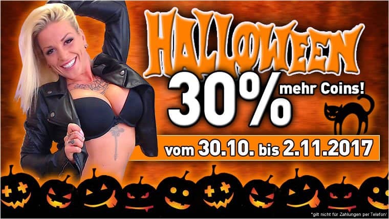 Halloween Special! Gruselige 30% Bonus-Coins bei 777Livecams